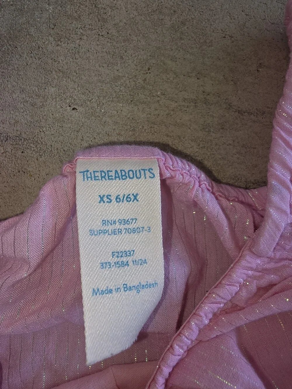 Girls Pink Smocked Shirt